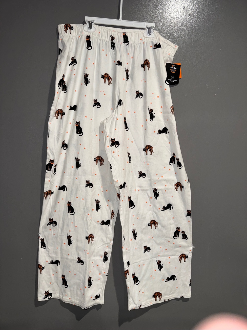 Women's White Cat-Print Pajama Pants - Soft Lounge Sleepwear